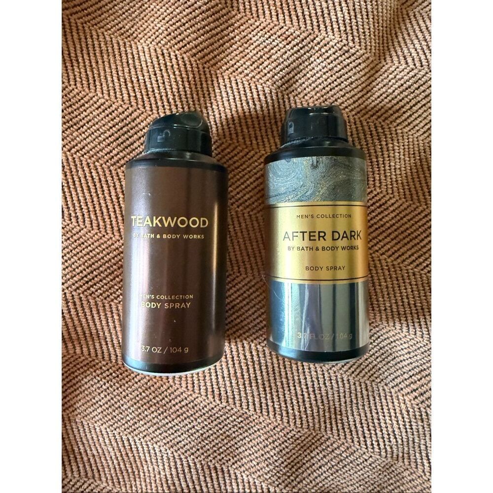 Bath & Body Works Men’s Teakwood Body Spray After Dark Body Spray Bundle